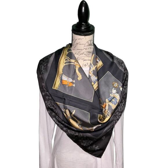 Burberry London 100% Silk Scarf Made in Italy - Picture 1 of 16